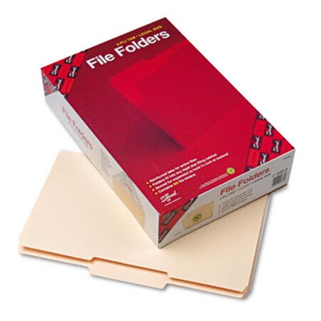 Smead File Folder- 1/3 Cut 2nd Position- Reinforced Top Tab- Legal- Manila- 100/Box SM33268